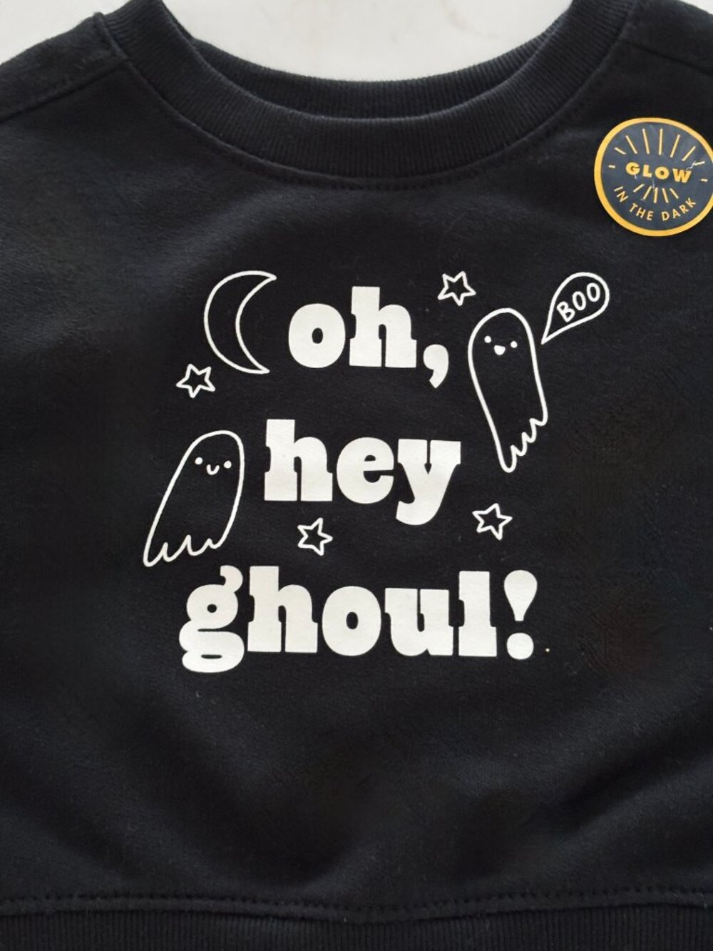 Cat & Jack 18M Glow-in-the-Dark Halloween Ghost Sweatshirt NWT